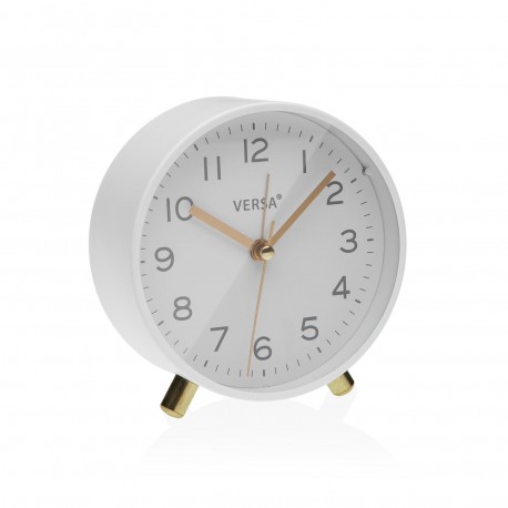 DESPERTADOR DE MESA METAL BRANCO