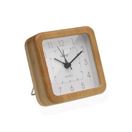 DESPERTADOR BAMBU QUADRADO BRANCO DESPERTADOR BAMBU QUADRADO BRANCO