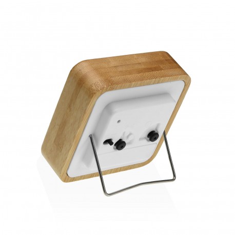 DESPERTADOR BAMBU QUADRADO BRANCO DESPERTADOR BAMBU QUADRADO BRANCO