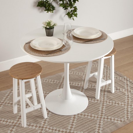 MESA BRANCA MEERA 100 CM MESA BRANCA MEERA 100 CM