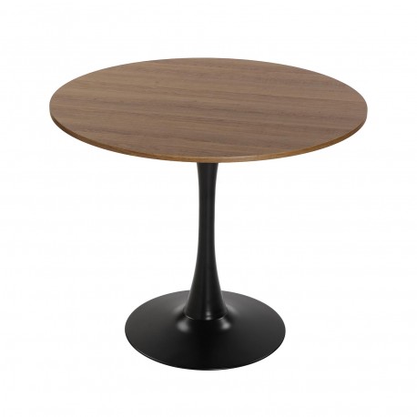 MESA PRETA E MADEIRA MEERA 100 CM MESA PRETA E MADEIRA MEERA 100 CM