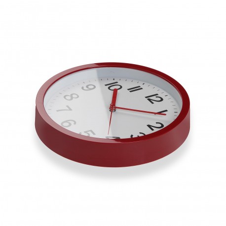 RELÓGIO DE PAREDE VERMELHO 22CM