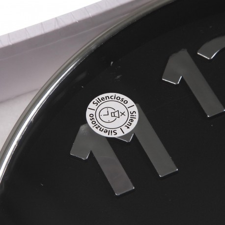 RELÓGIO DE PAREDE PRETO SILVER NUMBERS 30CM