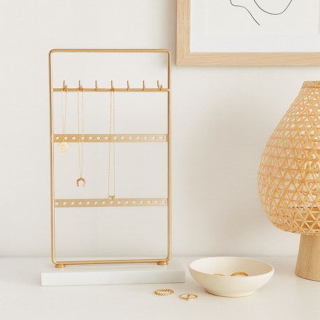 JOALHEIRO METÁLICO DOURADO COM BASE