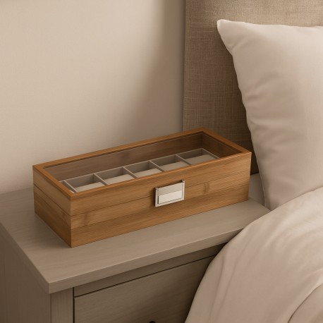 CAIXA RELÓGIOS 6 COMPARTIMENTOS