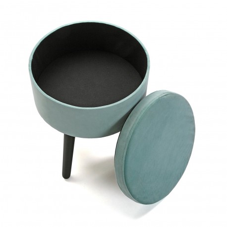 POUF-BAUL TERCIOPELO AGUAMARIN