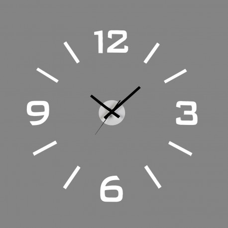 RELOJ PEGATINA BLANCO