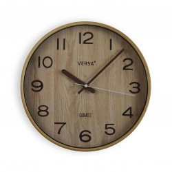 RELOJ AC/ MADERA CLARA 30CM