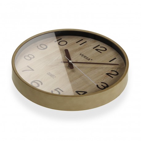 RELOJ AC/ MADERA CLARA 30CM