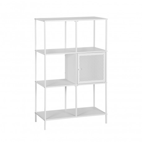 ESTANTE 4 PRATELEIRAS BRANCO C/ GAVETA