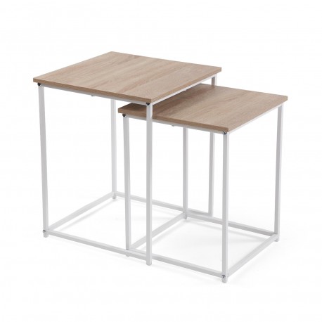 CONJUNTO MESAS CENTRO TIGRIS BRANCA