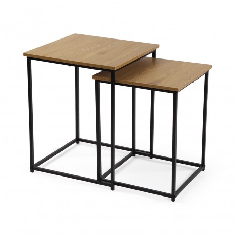 CONJUNTO MESAS CENTRO TIGRIS PRETA