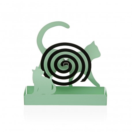 SUPORTE ESPIRAL ANTIMOSQUITOS GATO MILO VERDE