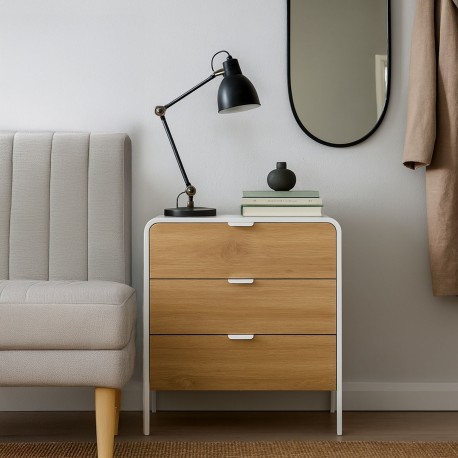 CÓMODA 3 GAVETAS BRANCA