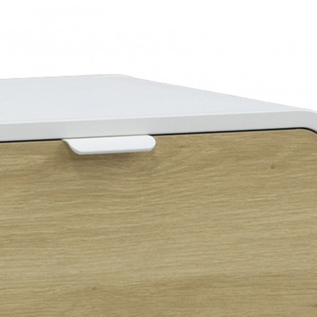 MESA DE CABECEIRA 2 GAVETAS BRANCA