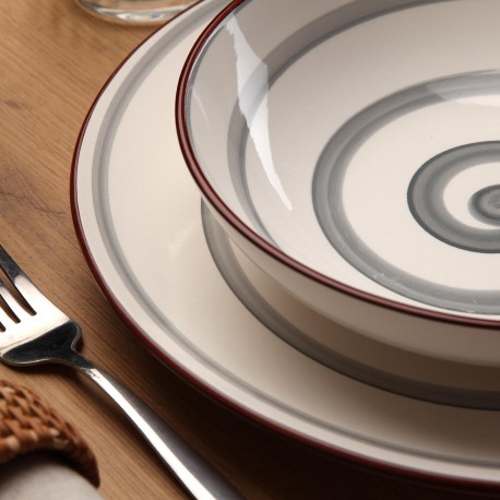 SERVIÇO 18 PEÇAS ENID CINZA