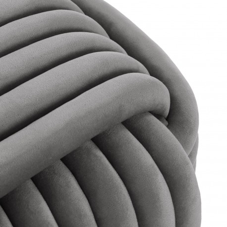 PUFE QUADRADO CINZA CLARO KNOT