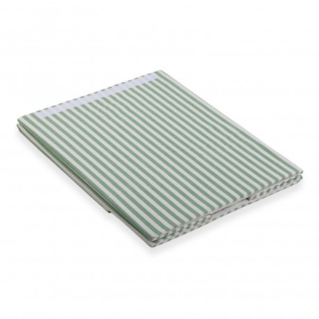 CESTO ROUPA DOBRÁVEL RISCAS VERDE