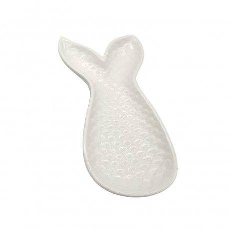FIGURA CERÂMICA PEIXE BRANCO