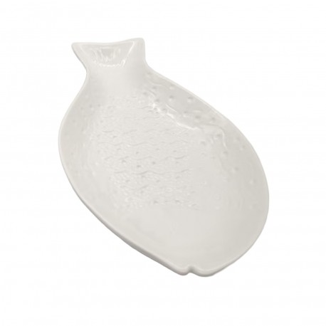FIGURA CERÂMICA PEIXE BRANCO