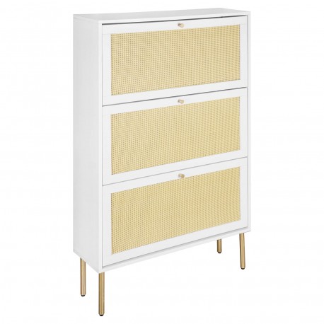 SAPATEIRA 3 GAVETAS RATTAN