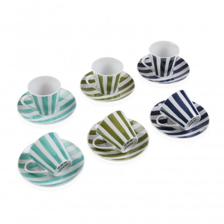 CONJUNTO 6 CAFÉ/PRATO RISCA NATUR