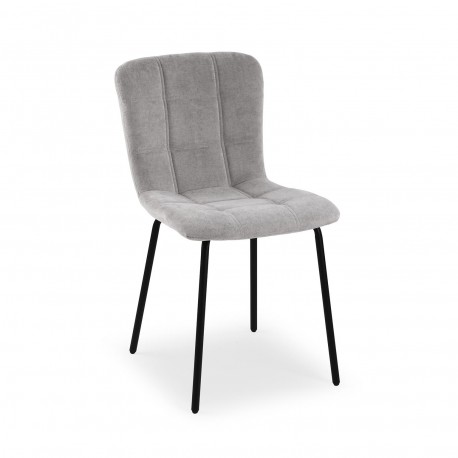 CADEIRA ESTOFADA CINZA CLARO