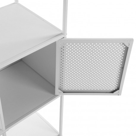 ESTANTE 4 PRATELEIRAS BRANCO C/ GAVETA