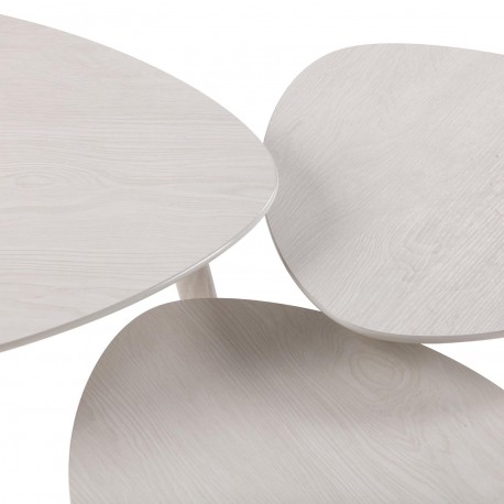 CONJUNTO 3 MESAS AUXILIARES BRANCAS