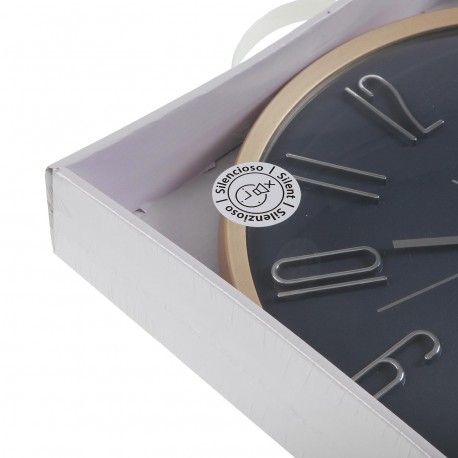 RELÓGIO DE PAREDE CINZA 33CM