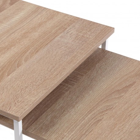 CONJUNTO MESAS CENTRO TIGRIS BRANCA