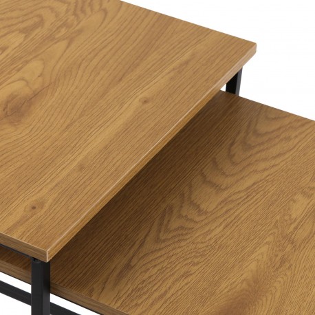 CONJUNTO MESAS CENTRO TIGRIS PRETA