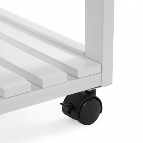 CARRINHO 3 PRATELEIRAS BRANCO COM RODAS