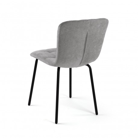 CADEIRA ESTOFADA CINZA CLARO