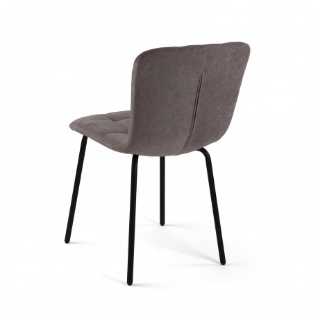 CADEIRA ESTOFADA CINZA ESCURO