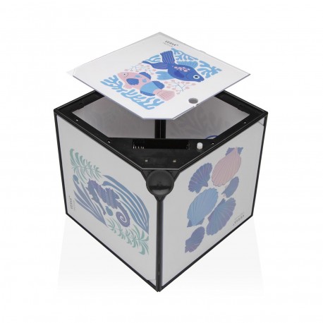 CUBO FOTOS JUNO PRETO 15 X 15