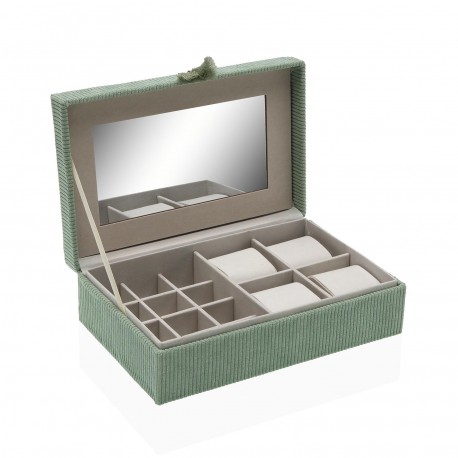 JOALHEIRO DE VELUDO VERDE COM ESPELHO