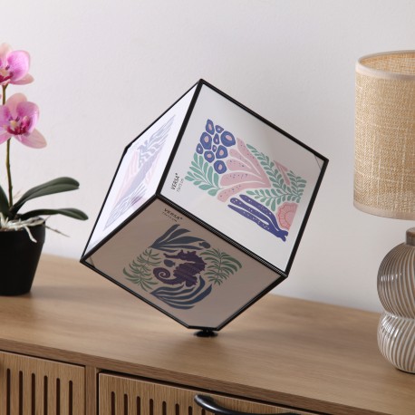 CUBO FOTOS JUNO PRETO 15 X 15