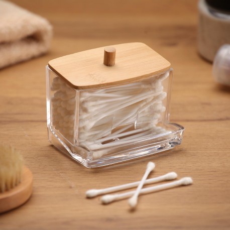 CAJA BASTONES CUADRADA TAPA BAMBU