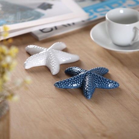 FIGURA CERÂMICA ESTRELA-MAR BRANCA