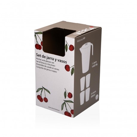CONJUNTO 4 COPOS E JARRA CEREJAS