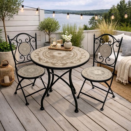 CONJUNTO MESA E 2 CADEIRAS TERAL