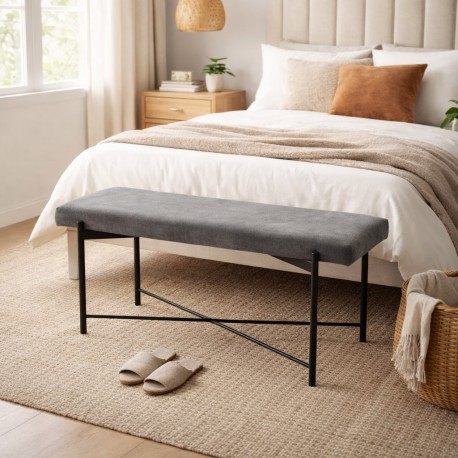 BANCO DE CAMA NILO CINZENTO