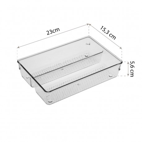 CAIXA ORGANIZADORA 2 COMPARTIMENTOS ALONGADA