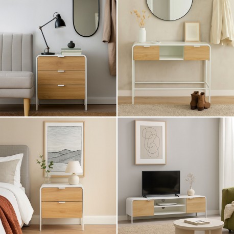 CONSOLA 2 GAVETAS BRANCA