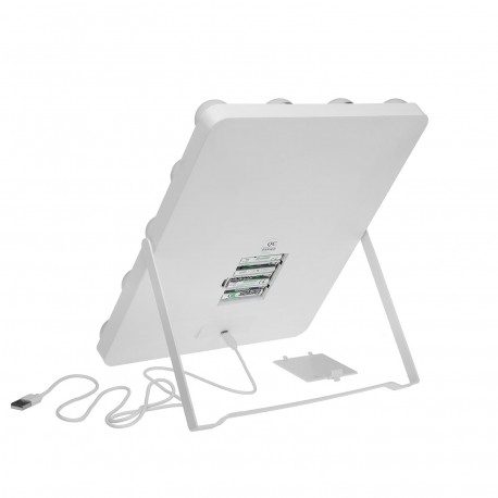 ESPELHO RETANGULAR 12 LED COM SUPORTE
