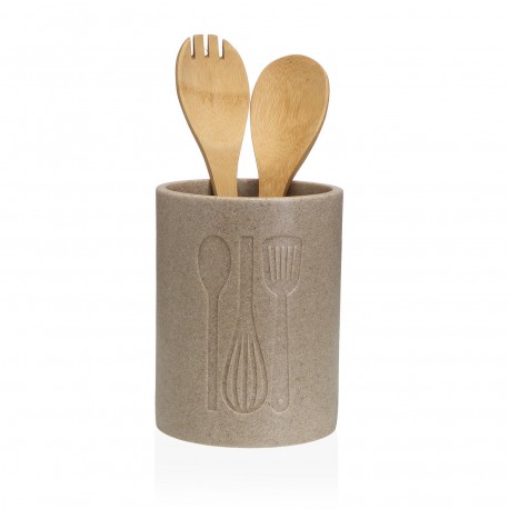 PORTA-UTENSÍLIOS COZINHA BEGE