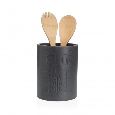 PORTA-UTENSÍLIOS COZINHA PRETO