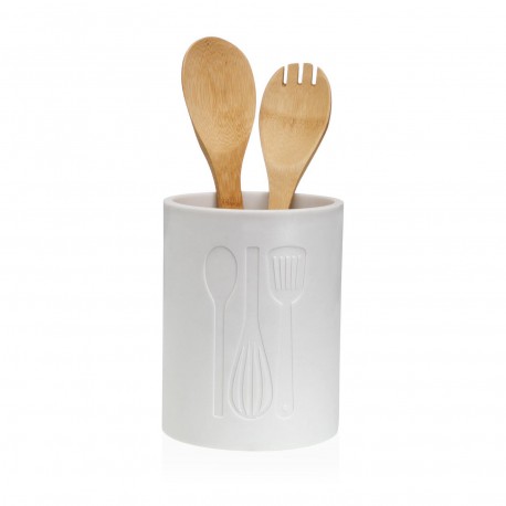 PORTA-UTENSÍLIOS GRANDE COZINHA BRANCO
