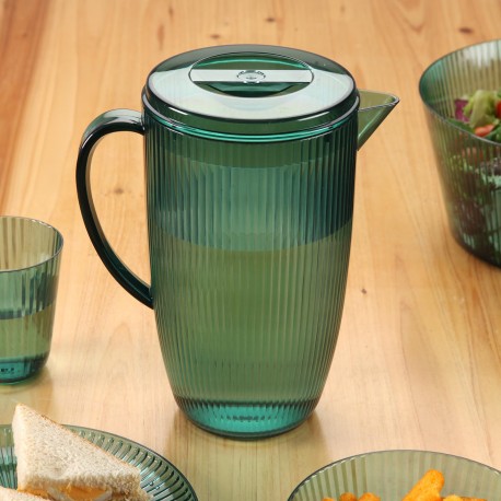 JARRA TRANSPARENTE VERDE